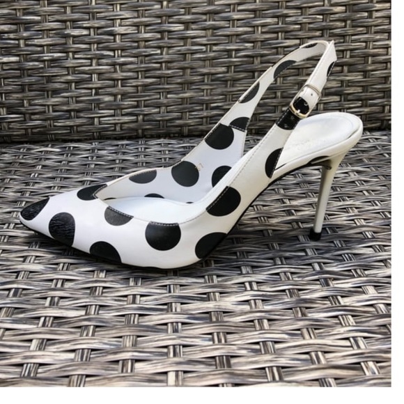 Maison Martin Margiela Shoes - Maison Martin Margiela Polka Dot Leather Slingback Pumps Size 37EU NEW